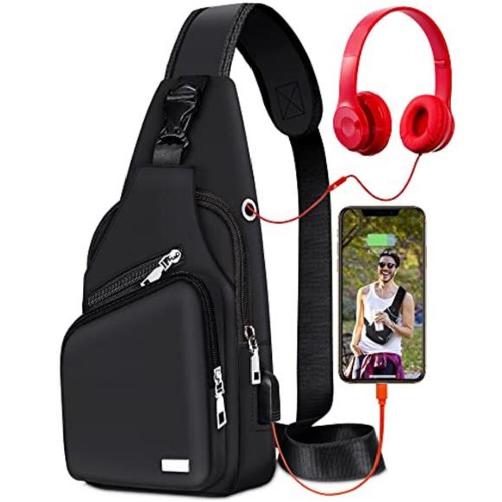 Waterproof Sling Bag Crossbody Backpack for Men Women Sling Backpack Hiking